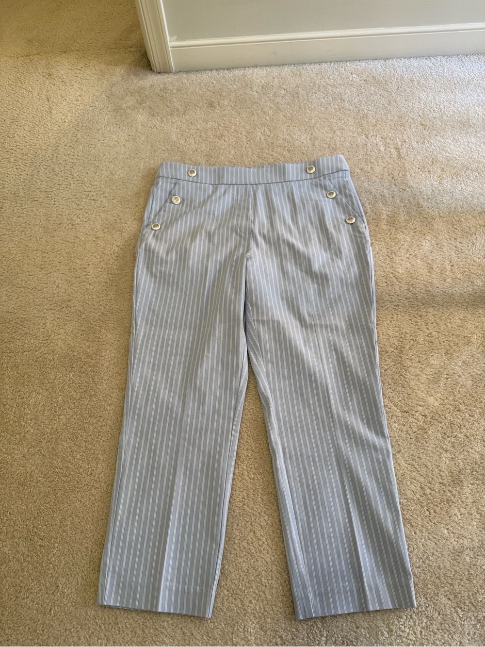 Womans large jules & leopold Light Blue Pinstripe Dress Pants